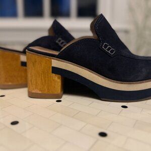 Blue Suede Bernardo Sophia Clogs